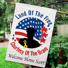 Personalized Land of the Free House Flag